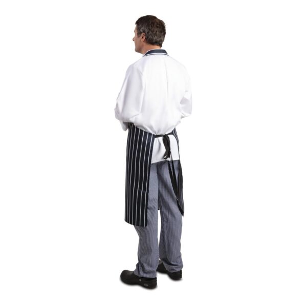 Whites Bib Apron Blue/White Butchers Stripe - 889-1016mm - Image 5