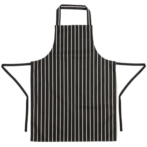 Whites Black & White Stripe Butchers Bib Apron - Image 6