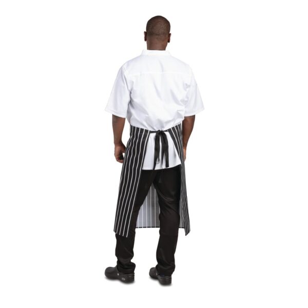 Whites Black & White Stripe Butchers Waist Apron - 760x920mm 30x36" - Image 4
