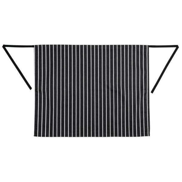 Whites Black & White Stripe Butchers Waist Apron - 760x920mm 30x36" - Image 5