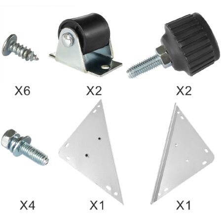 Nisbets Essentials Complete Castor Set & Plates (2 castors & 2 feet) CJ387 DA536