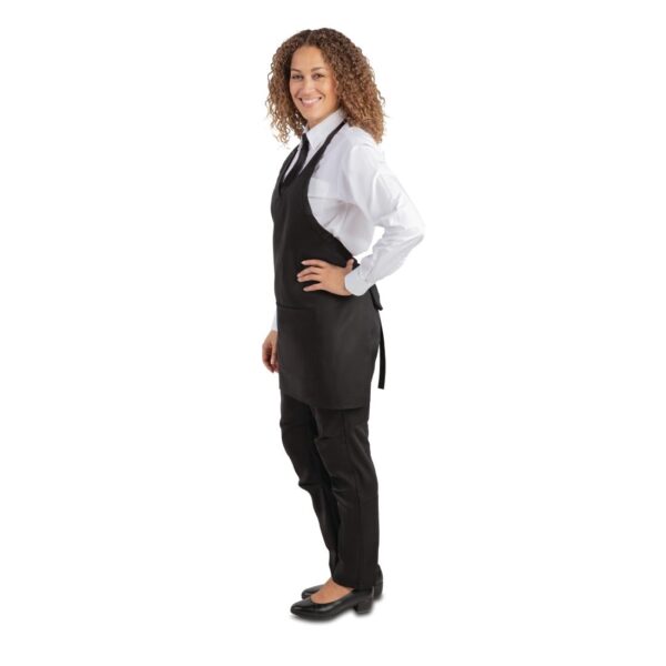 Whites V Neck Service Apron - Black - Image 6