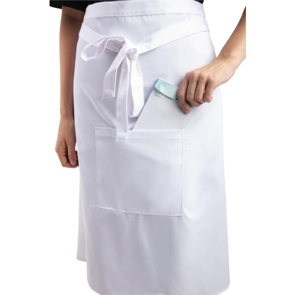Whites Bistro Apron White - 1000x700mm 39.4x27.5" - Image 3