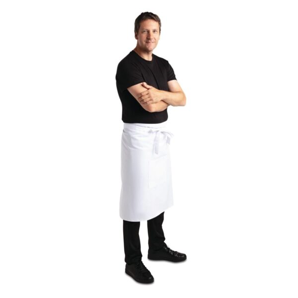 Whites Bistro Apron White - 1000x700mm 39.4x27.5" - Image 4
