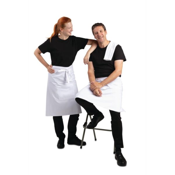 Whites Bistro Apron White - 1000x700mm 39.4x27.5" - Image 5