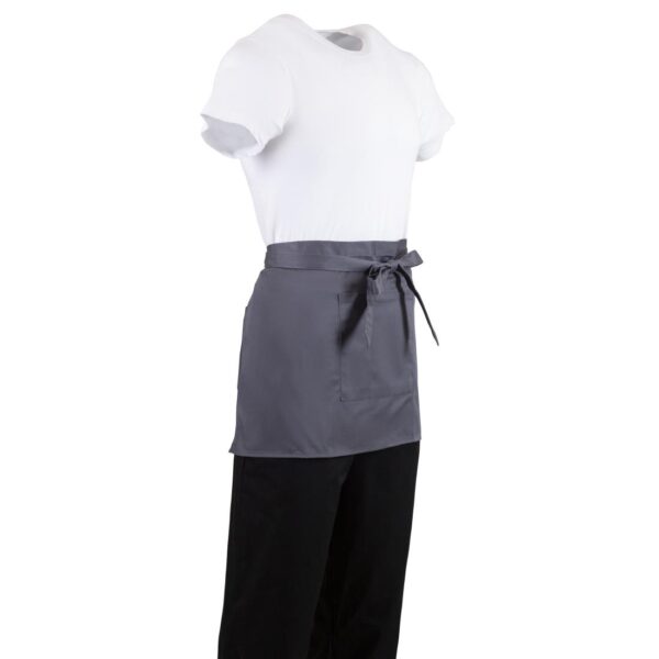 Whites Short Bistro Apron Charcoal - 750x373mm 29.5x14.7" - Image 5