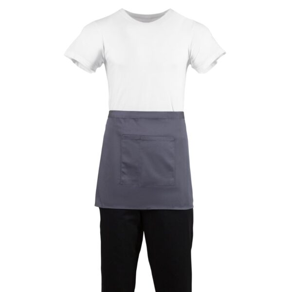 Whites Short Bistro Apron Charcoal - 750x373mm 29.5x14.7" - Image 9