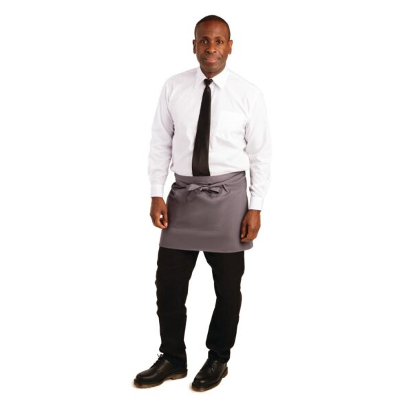 Whites Short Bistro Apron Charcoal - 750x373mm 29.5x14.7" - Image 11