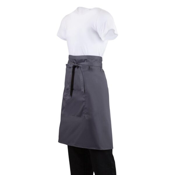 Whites Regular Bistro Apron Charcoal - 1000x700mm 39.4x27.5" - Image 5