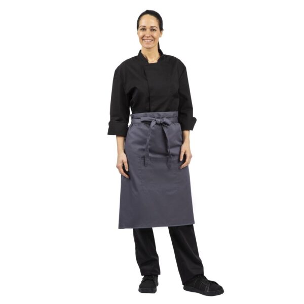 Whites Regular Bistro Apron Charcoal - 1000x700mm 39.4x27.5" - Image 10