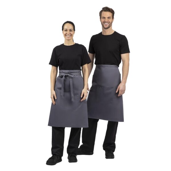 Whites Regular Bistro Apron Charcoal - 1000x700mm 39.4x27.5" - Image 11
