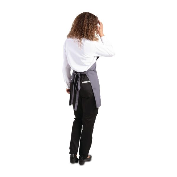 Whites V Neck Service Apron - Charcoal - Image 3