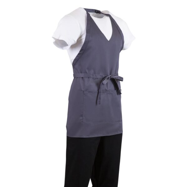 Whites V Neck Service Apron - Charcoal - Image 5