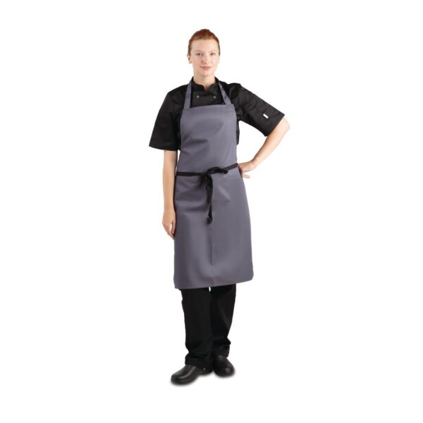 Whites Bib Apron Polycotton Charcoal - Image 2