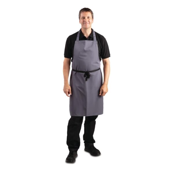 Whites Bib Apron Polycotton Charcoal - Image 4
