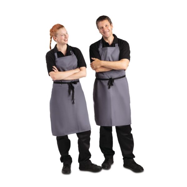 Whites Bib Apron Polycotton Charcoal - Image 5