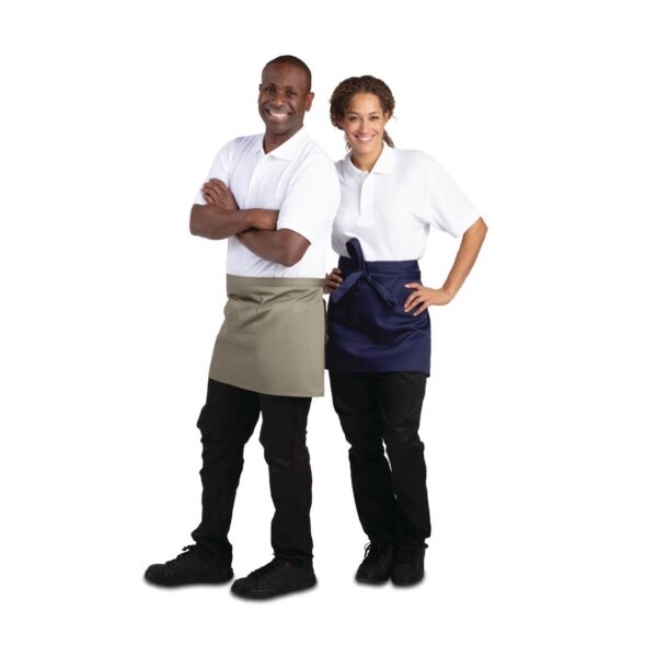 Whites Short Bistro Apron Olive - 750x373mm 29.5x14.7" - Image 5