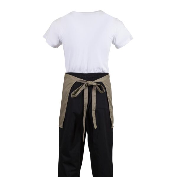 Whites Short Bistro Apron Tan - 750x373mm 29.5x14.7" - Image 7