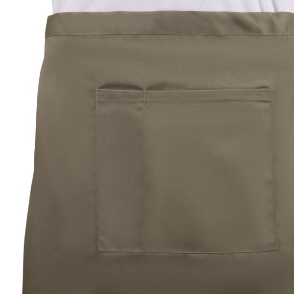 Whites Short Bistro Apron Tan - 750x373mm 29.5x14.7" - Image 9