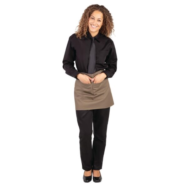 Whites Short Bistro Apron Tan - 750x373mm 29.5x14.7" - Image 11