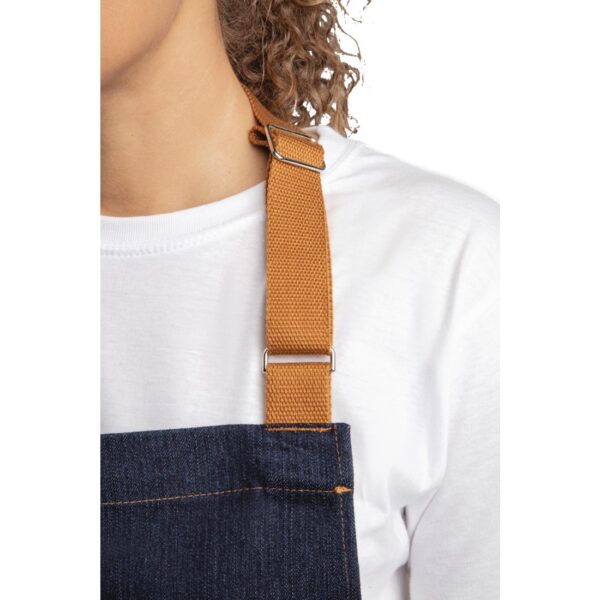 Southside Bib Apron Denim Blue (Tan Ties) - 700x1000mm - Image 5