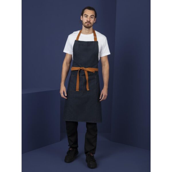Southside Bib Apron Denim Blue (Tan Ties) - 700x1000mm - Image 11