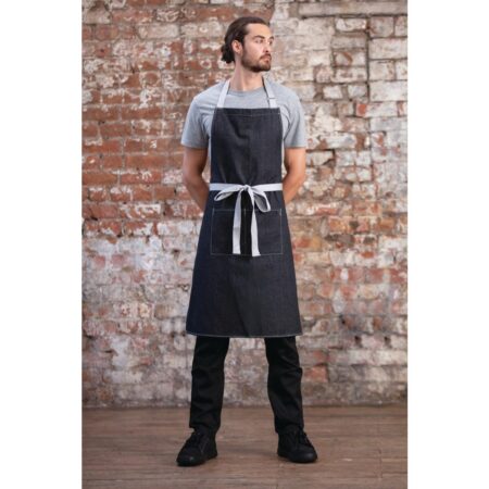 Southside Bib Apron Denim Black - 700x1000mm