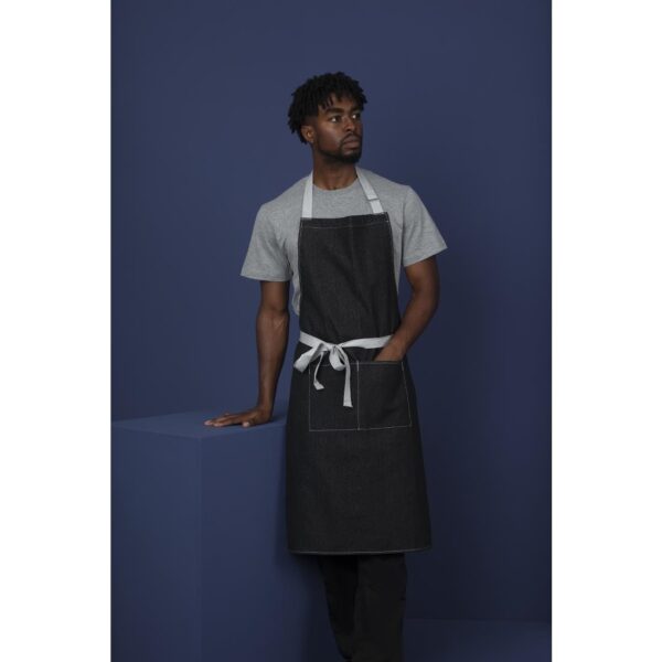 Southside Bib Apron Denim Black - 700x1000mm - Image 10