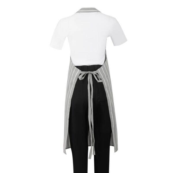 Whites Bib Apron Grey/White Butchers Stripe - 28-38" - Image 5