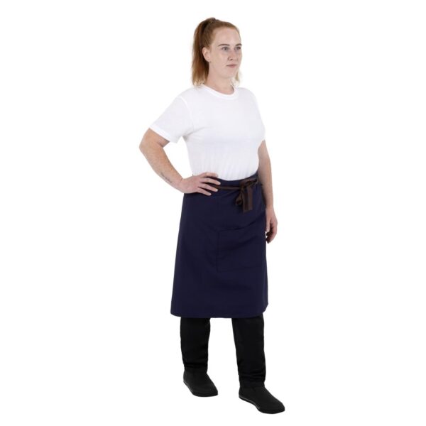 Southside Cotton Canvas Bistro Apron Navy - Image 3
