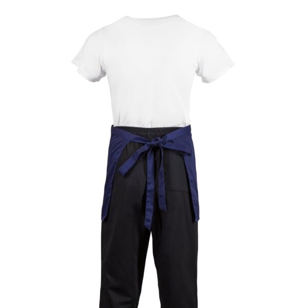 Whites Short Bistro Apron Navy Blue - 750x373mm 29.5x14.7" - Image 9
