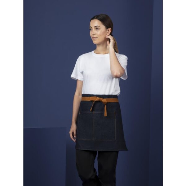 Southside Waist Apron Denim Blue (Tan Ties) - 700x430mm - Image 7
