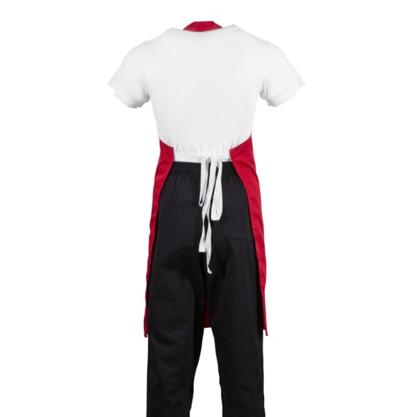 Whites Bib Apron Polycotton Red - Image 8