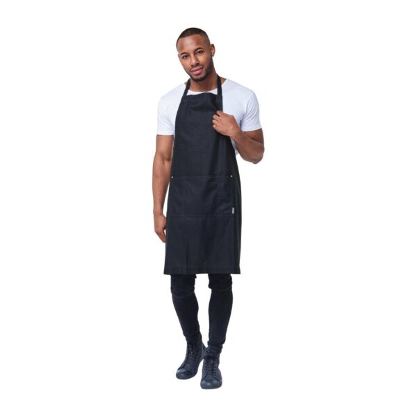 Linen/Viscose Bib Apron Black Clementine