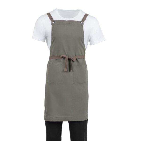Southside Cotton Canvas Bib Apron Khaki - Image 2