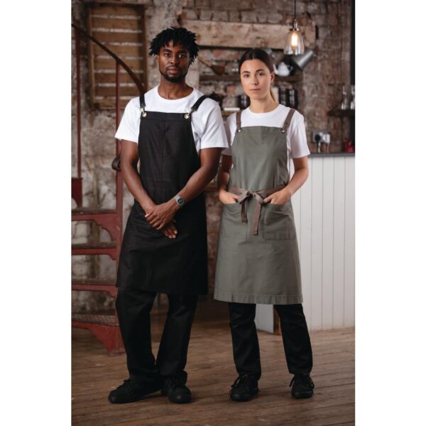 Southside Cotton Canvas Bib Apron Khaki - Image 5