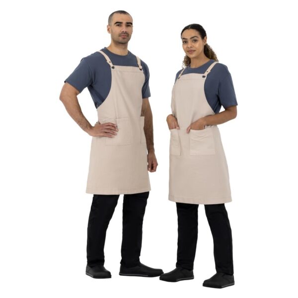 Southside Cotton Canvas Bib Apron Stone - Image 12