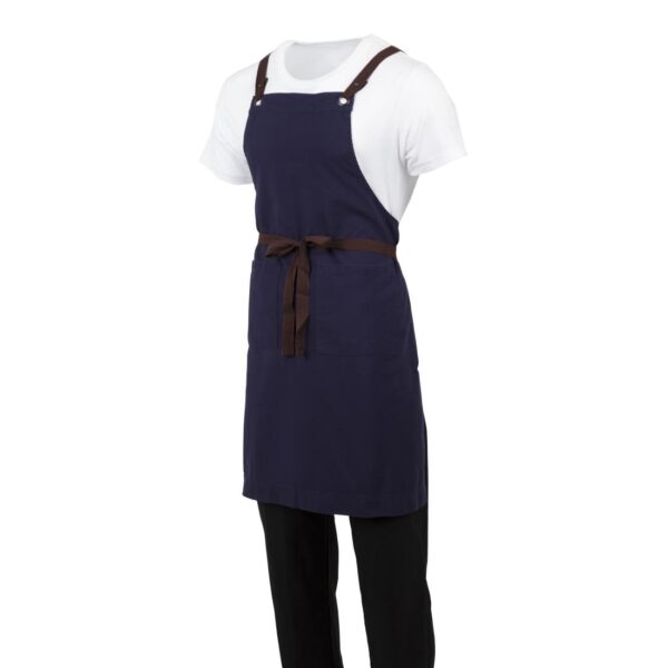 Southside Cotton Canvas Bib Apron Navy - Image 10