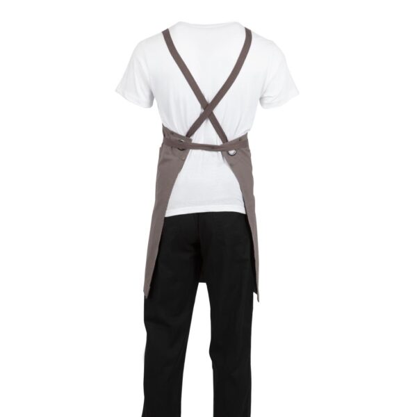 Southside Cotton Canvas Bib Apron Washed Grey - Image 5
