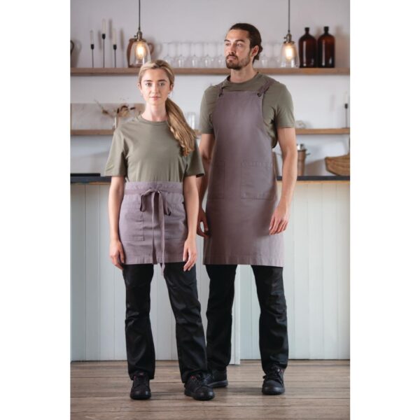 Southside Cotton Canvas Waist Apron Grey - Image 4