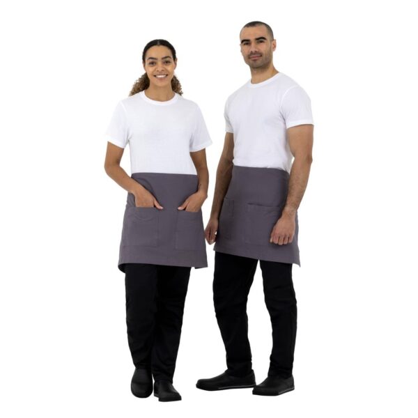 Southside Cotton Canvas Waist Apron Grey - Image 9