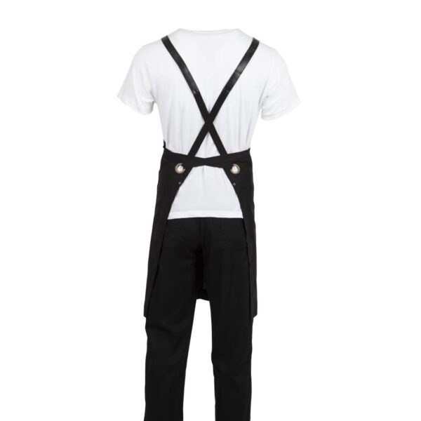 Southside Linen Blend Bib Apron Black - Image 4