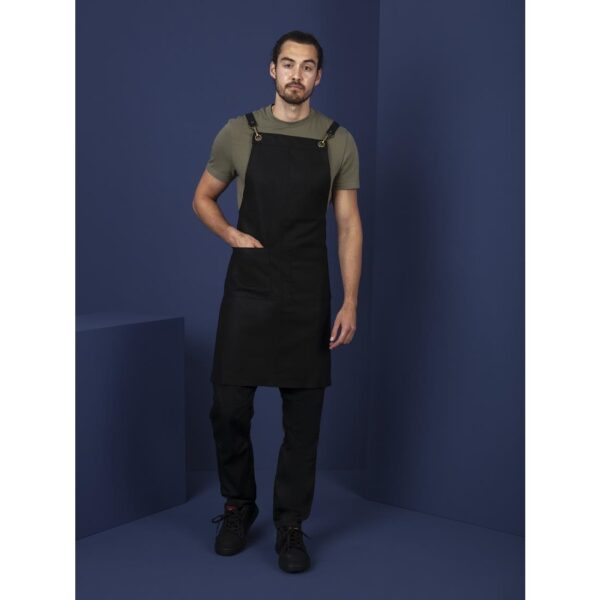 Southside Linen Blend Bib Apron Black - Image 14