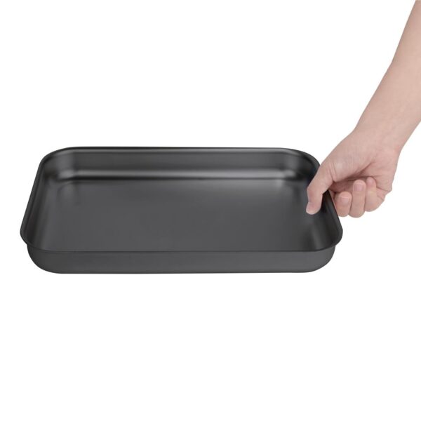 Vogue Bakewell Pan Hard Anodised - 320x215x40mm 12 1/2x8 1/2x1 1/2" - Image 4
