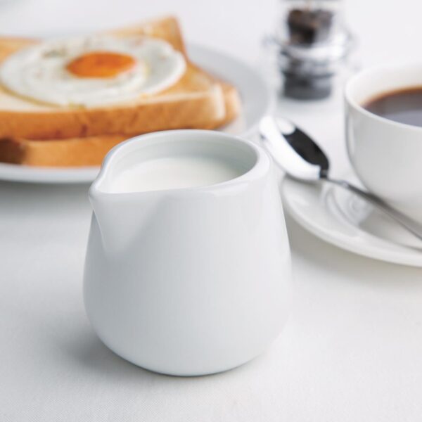 Olympia Whiteware Cream/Milk Jug - 8oz (Box 12) - Image 7