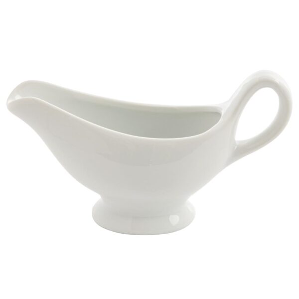 Olympia Whiteware Gravy Boat - 215ml 7.5oz (Box 6) - Image 3