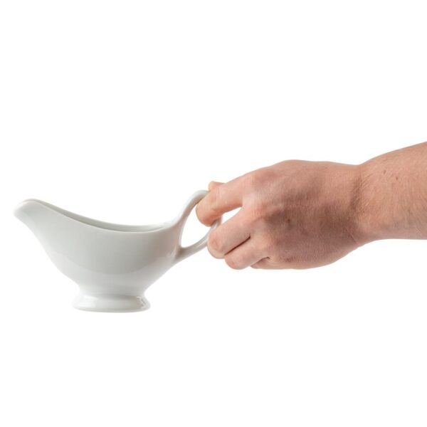 Olympia Whiteware Gravy Boat - 215ml 7.5oz (Box 6) - Image 5