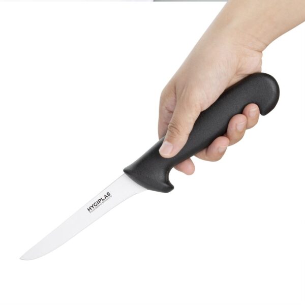 Hygiplas Boning Knife Stiff Blade Black - 5" - Image 2