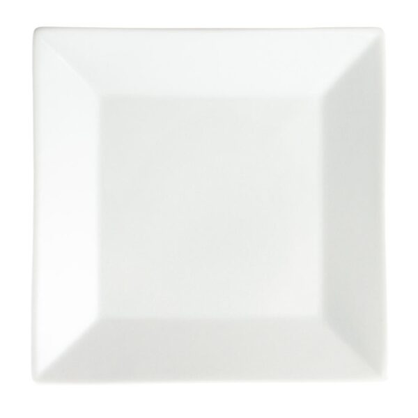 Olympia Whiteware Square Plate Wide Rim - 25cm 10" (Box 6) - Image 2