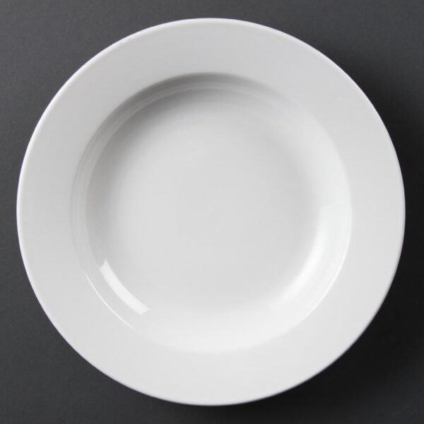 Olympia Whiteware Deep Plate - 27cm 10.75" (Box 6) - Image 2